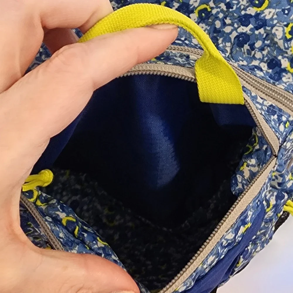 Eddie Bauer Stowaway 20L Backpack Blue Neon Yellow Bungee Hiking Bag Packable